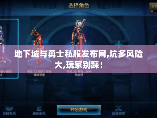 地下城与勇士私服发布网,坑多风险大,玩家别踩！