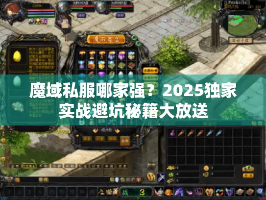 魔域私服哪家强？2025独家实战避坑秘籍大放送