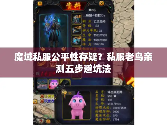 魔域私服公平性存疑？私服老鸟亲测五步避坑法