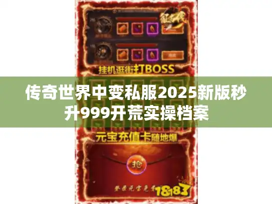 传奇世界中变私服2025新版秒升999开荒实操档案