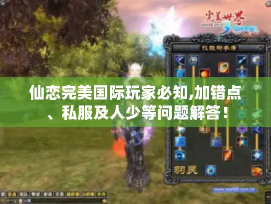 仙恋完美国际玩家必知,加错点、私服及人少等问题解答！