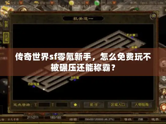 传奇世界sf零氪新手，怎么免费玩不被碾压还能称霸？