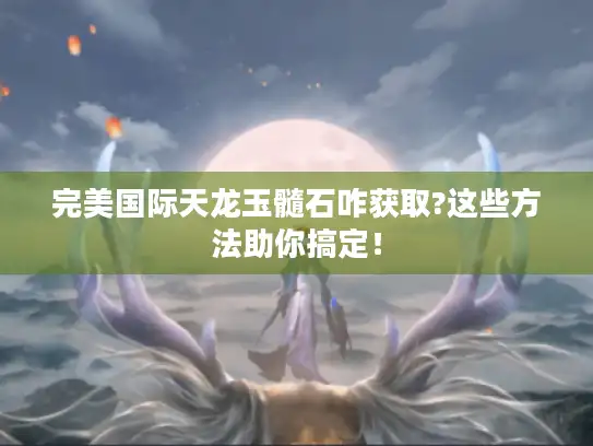 完美国际天龙玉髓石咋获取?这些方法助你搞定！