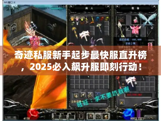 奇迹私服新手起步最快服直升榜，2025必入飙升服即刻行动！