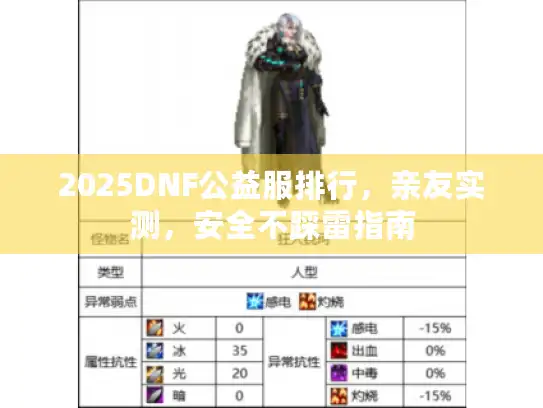 2025DNF公益服排行,亲友实测,安全不踩雷指南 2025DNF公益服排行,亲友实测,安全不踩雷指南