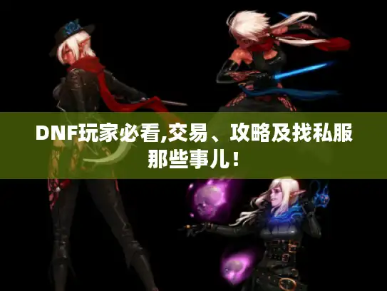 DNF玩家必看,交易、攻略及找私服那些事儿！