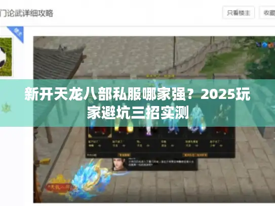 新开天龙八部私服哪家强？2025玩家避坑三招实测