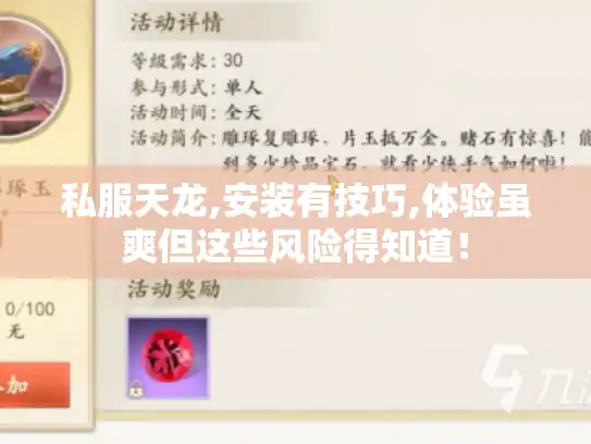 私服天龙,安装有技巧,体验虽爽但这些风险得知道！