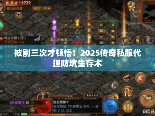 被割三次才顿悟！2025传奇私服代理防坑生存术