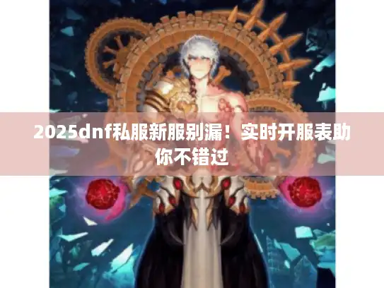 2025dnf私服新服别漏！实时开服表助你不错过