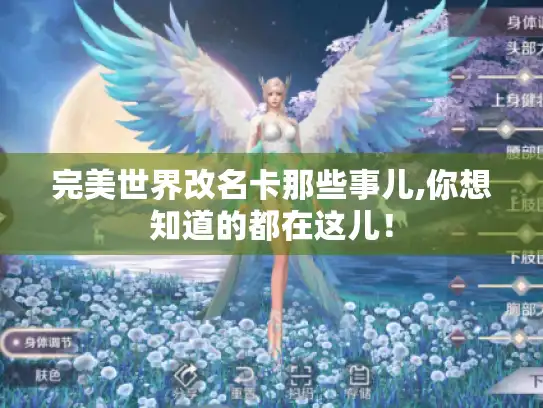 完美世界改名卡那些事儿,你想知道的都在这儿！