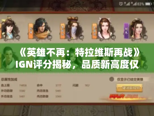 《英雄不再:特拉维斯再战》IGN评分揭秘,品质新高度仅6分 《英雄不再:特拉维斯再战》IGN评分揭秘,品质新高度仅6分