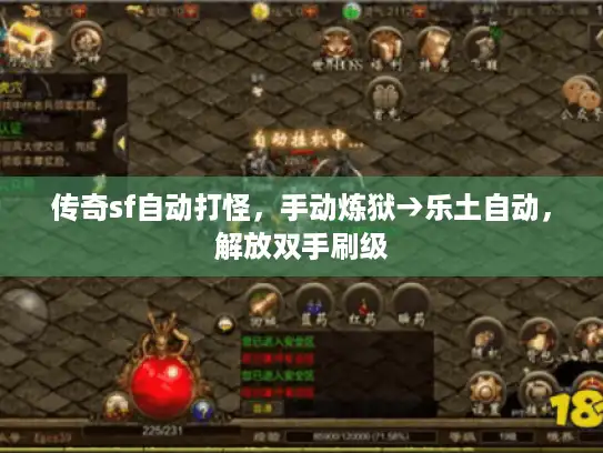 传奇sf自动打怪，手动炼狱→乐土自动，解放双手刷级