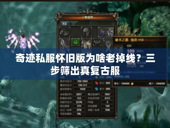 奇迹私服怀旧版为啥老掉线？三步筛出真复古服