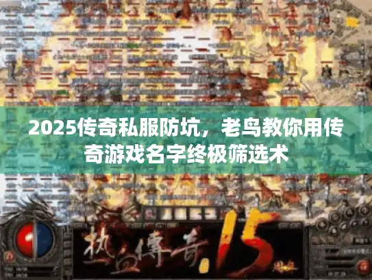 2025传奇私服防坑，老鸟教你用传奇游戏名字终极筛选术