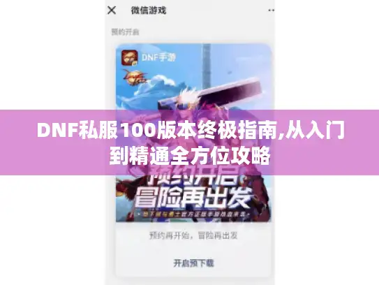 DNF私服100版本终极指南,从入门到精通全方位攻略