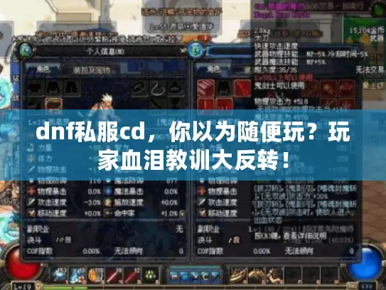 dnf私服cd,你以为随便玩?玩家血泪教训大反转! dnf私服cd,你以为随便玩?玩家血泪教训大反转!