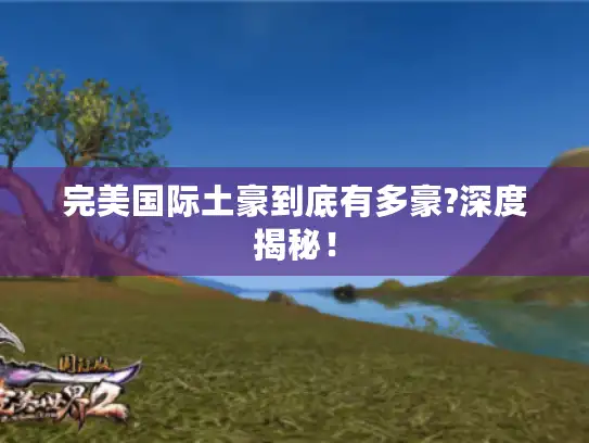 完美国际土豪到底有多豪?深度揭秘！