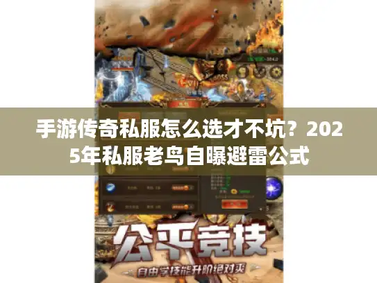 手游传奇私服怎么选才不坑？2025年私服老鸟自曝避雷公式