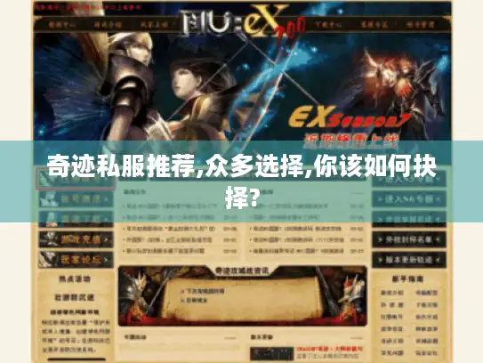 奇迹私服推荐,众多选择,你该如何抉择?