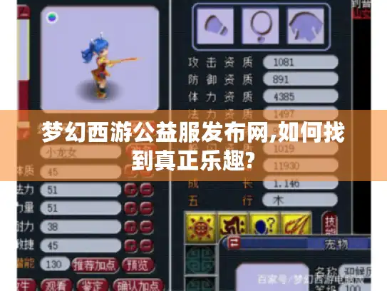 梦幻西游公益服发布网,如何找到真正乐趣?