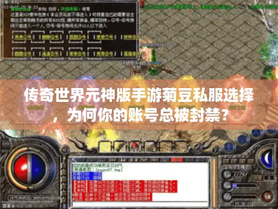 传奇世界元神版手游菊豆私服选择,为何你的账号总被封禁? 传奇世界元神版手游菊豆私服选择,为何你的账号总被封禁?