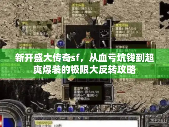 新开盛大传奇sf,从血亏坑钱到超爽爆装的极限大反转攻略 新开盛大传奇sf,从血亏坑钱到超爽爆装的极限大反转攻略