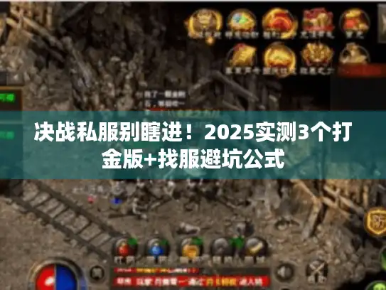 决战私服别瞎进！2025实测3个打金版+找服避坑公式