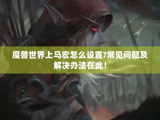 魔兽世界上马宏怎么设置?常见问题及解决办法在此! 魔兽世界上马宏怎么设置?常见问题及解决办法在此!