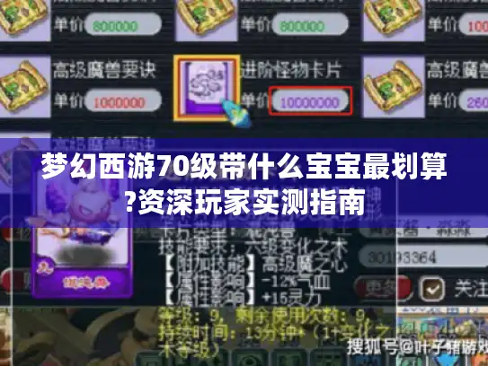 梦幻西游70级带什么宝宝最划算?资深玩家实测指南 梦幻西游70级带什么宝宝最划算?资深玩家实测指南