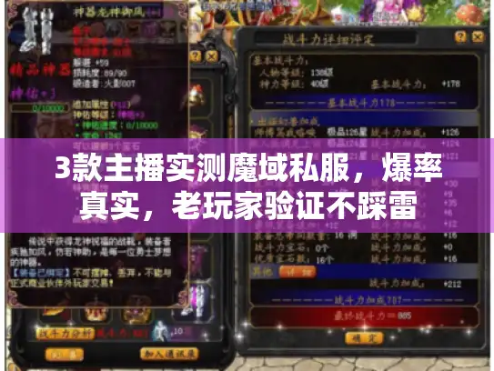 3款主播实测魔域私服，爆率真实，老玩家验证不踩雷