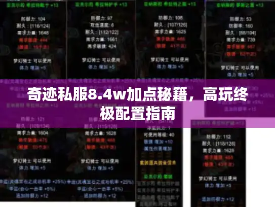 奇迹私服8.4w加点秘籍，高玩终极配置指南