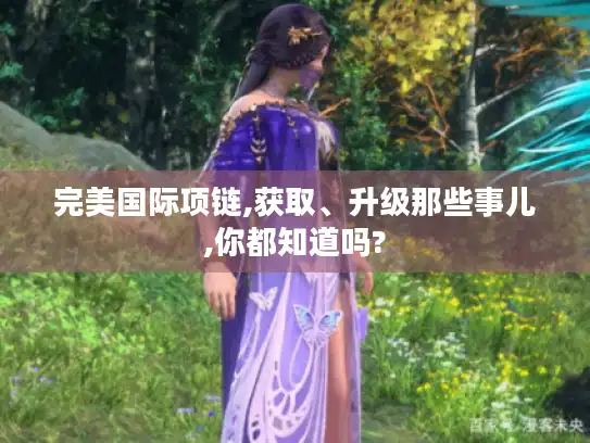 完美国际项链,获取、升级那些事儿,你都知道吗?