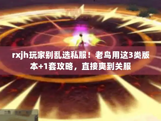 rxjh玩家别乱选私服!老鸟用这3类版本+1套攻略,直接爽到关服 rxjh玩家别乱选私服!老鸟用这3类版本+1套攻略,直接爽到关服