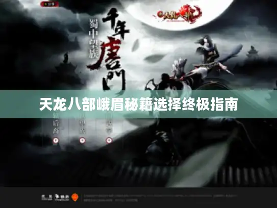 天龙八部峨眉秘籍选择终极指南 天龙八部峨眉秘籍选择终极指南