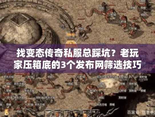 找变态传奇私服总踩坑？老玩家压箱底的3个发布网筛选技巧，直接避坑