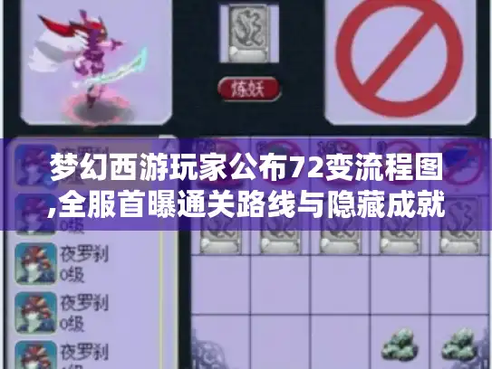 梦幻西游玩家公布72变流程图,全服首曝通关路线与隐藏成就！