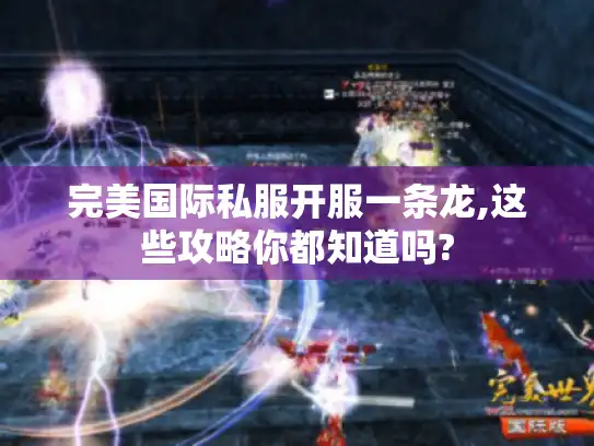 完美国际私服开服一条龙,这些攻略你都知道吗? 完美国际私服开服一条龙,这些攻略你都知道吗?