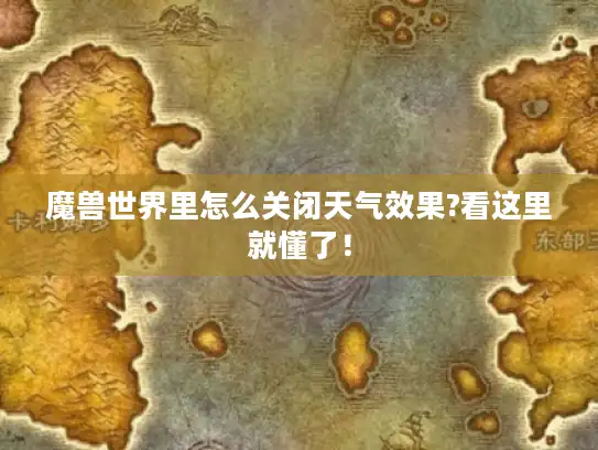 魔兽世界里怎么关闭天气效果?看这里就懂了！