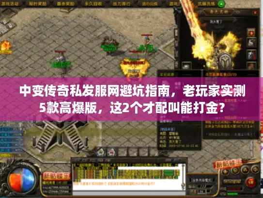 中变传奇私发服网避坑指南，老玩家实测5款高爆版，这2个才配叫能打金？