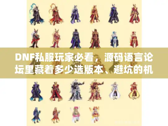 DNF私服玩家必看,源码语言论坛里藏着多少选版本、避坑的机密? DNF私服玩家必看,源码语言论坛里藏着多少选版本、避坑的机密?
