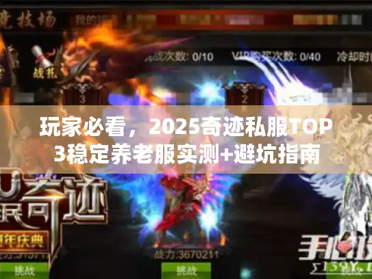 玩家必看，2025奇迹私服TOP3稳定养老服实测+避坑指南
