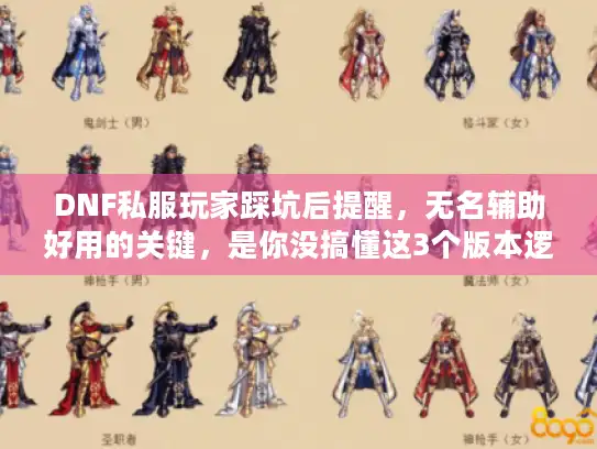 DNF私服玩家踩坑后提醒，无名辅助好用的关键，是你没搞懂这3个版本逻辑