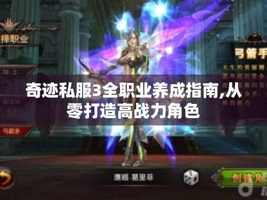 奇迹私服3全职业养成指南,从零打造高战力角色