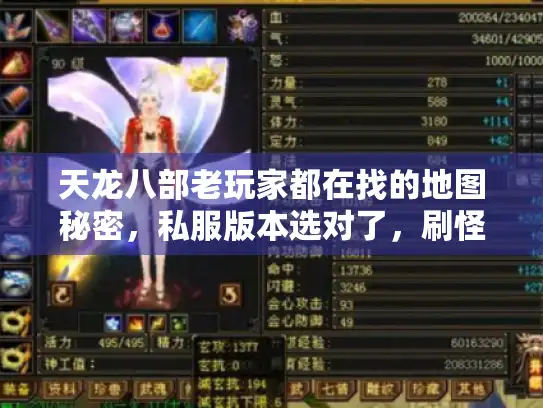 天龙八部老玩家都在找的地图秘密，私服版本选对了，刷怪效率能翻3倍？