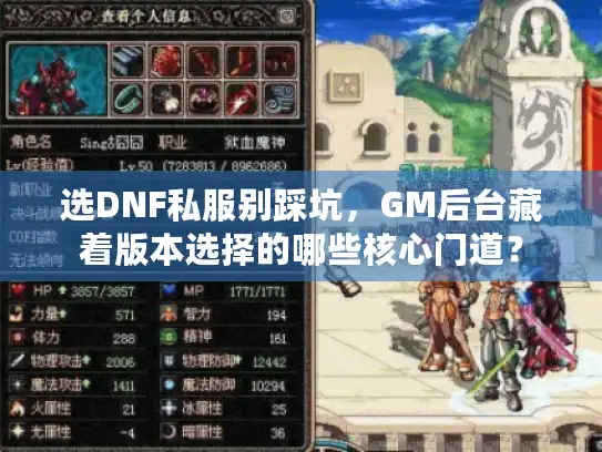 选DNF私服别踩坑，GM后台藏着版本选择的哪些核心门道？