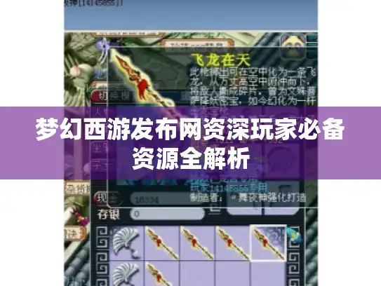 梦幻西游发布网资深玩家必备资源全解析