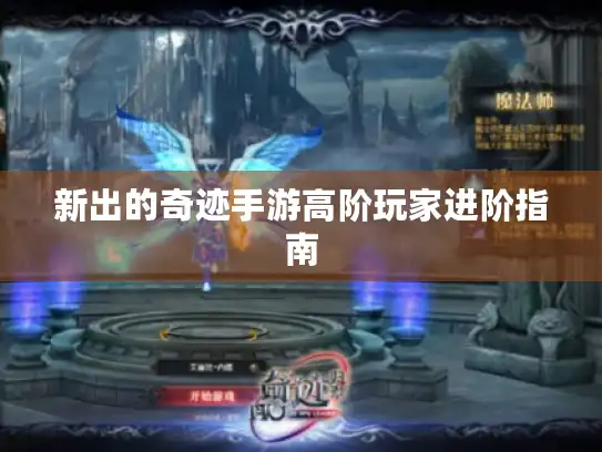 新出的奇迹手游高阶玩家进阶指南 新出的奇迹手游高阶玩家进阶指南