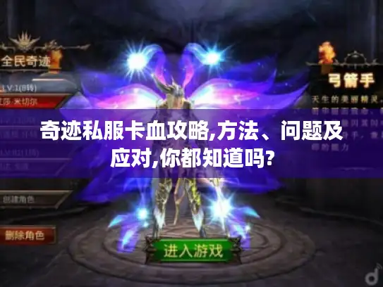 奇迹私服卡血攻略,方法、问题及应对,你都知道吗?