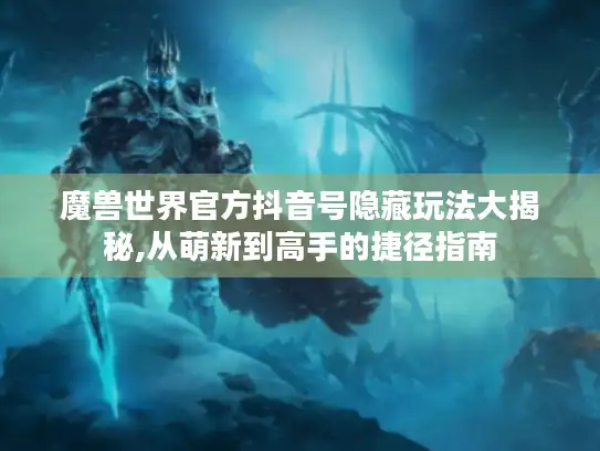 魔兽世界官方抖音号隐藏玩法大揭秘,从萌新到高手的捷径指南